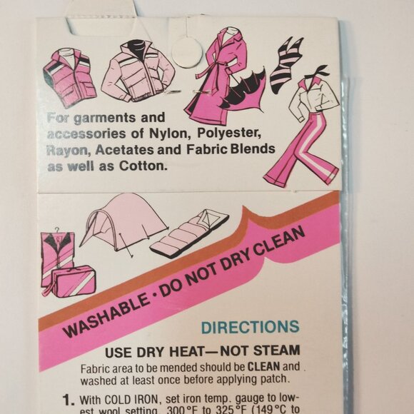 Plasti Stitch Iron On Nylon Fabric Patch Heavyweight 4 Piece 3x5 Mend Sportswear - Picture 10 of 11